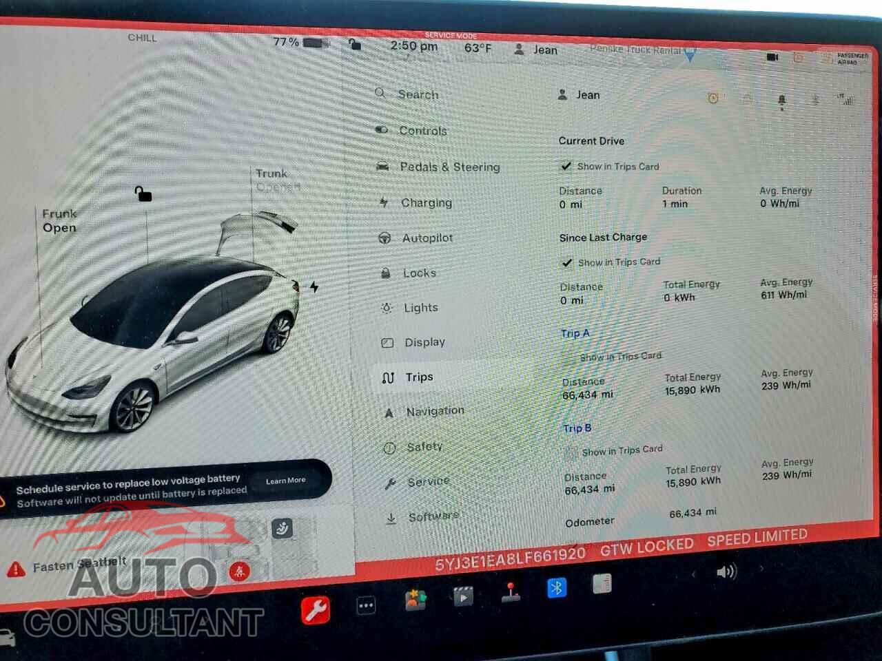 TESLA MODEL 3 2020 - 5YJ3E1EA8LF661920