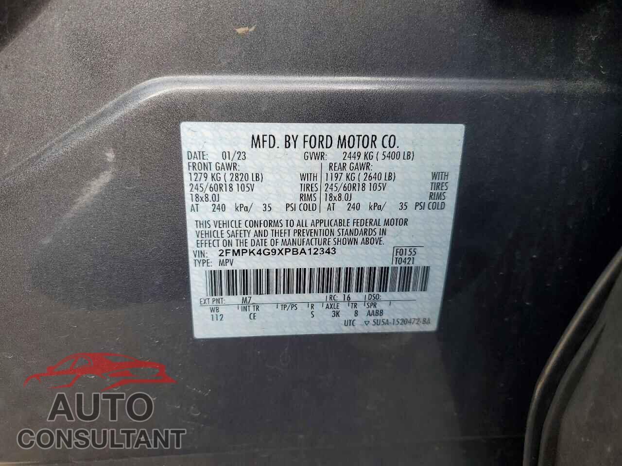 FORD EDGE 2023 - 2FMPK4G9XPBA12343