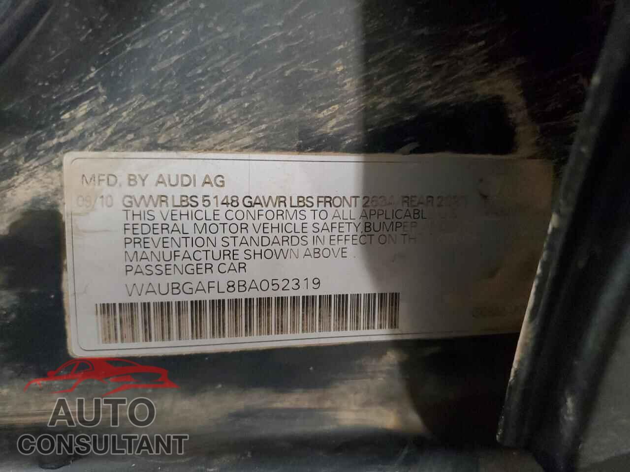 AUDI S4/RS4 2011 - WAUBGAFL8BA052319