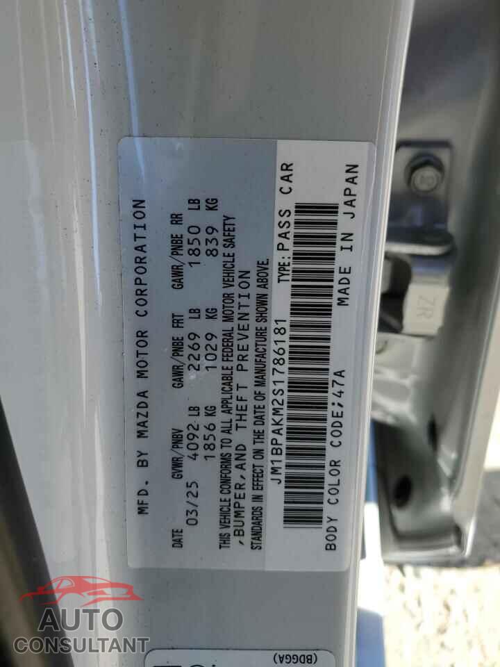 MAZDA 3 SELECT S 2025 - JM1BPAKM2S1786181