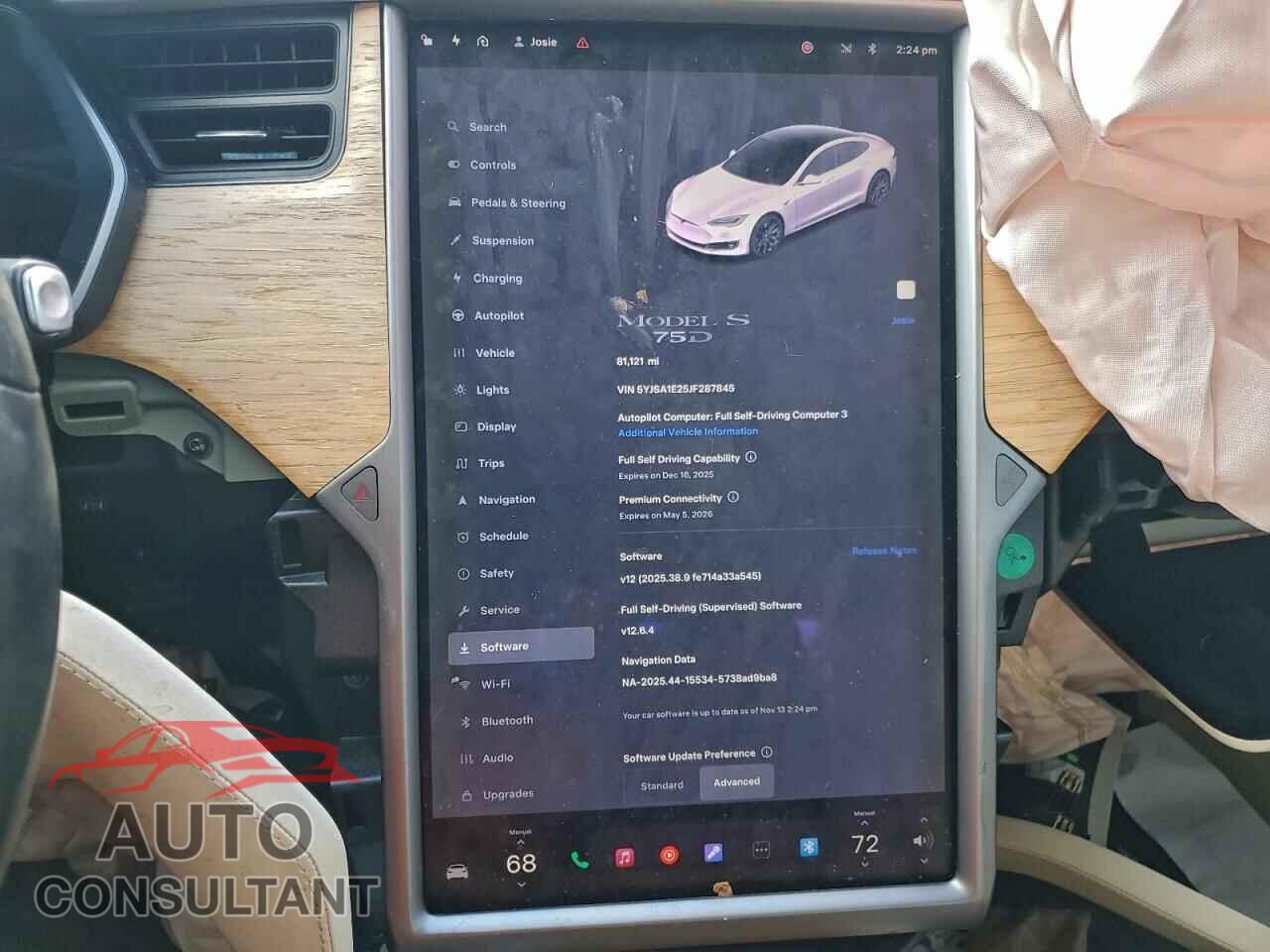 TESLA MODEL S 2018 - 5YJSA1E25JF287845