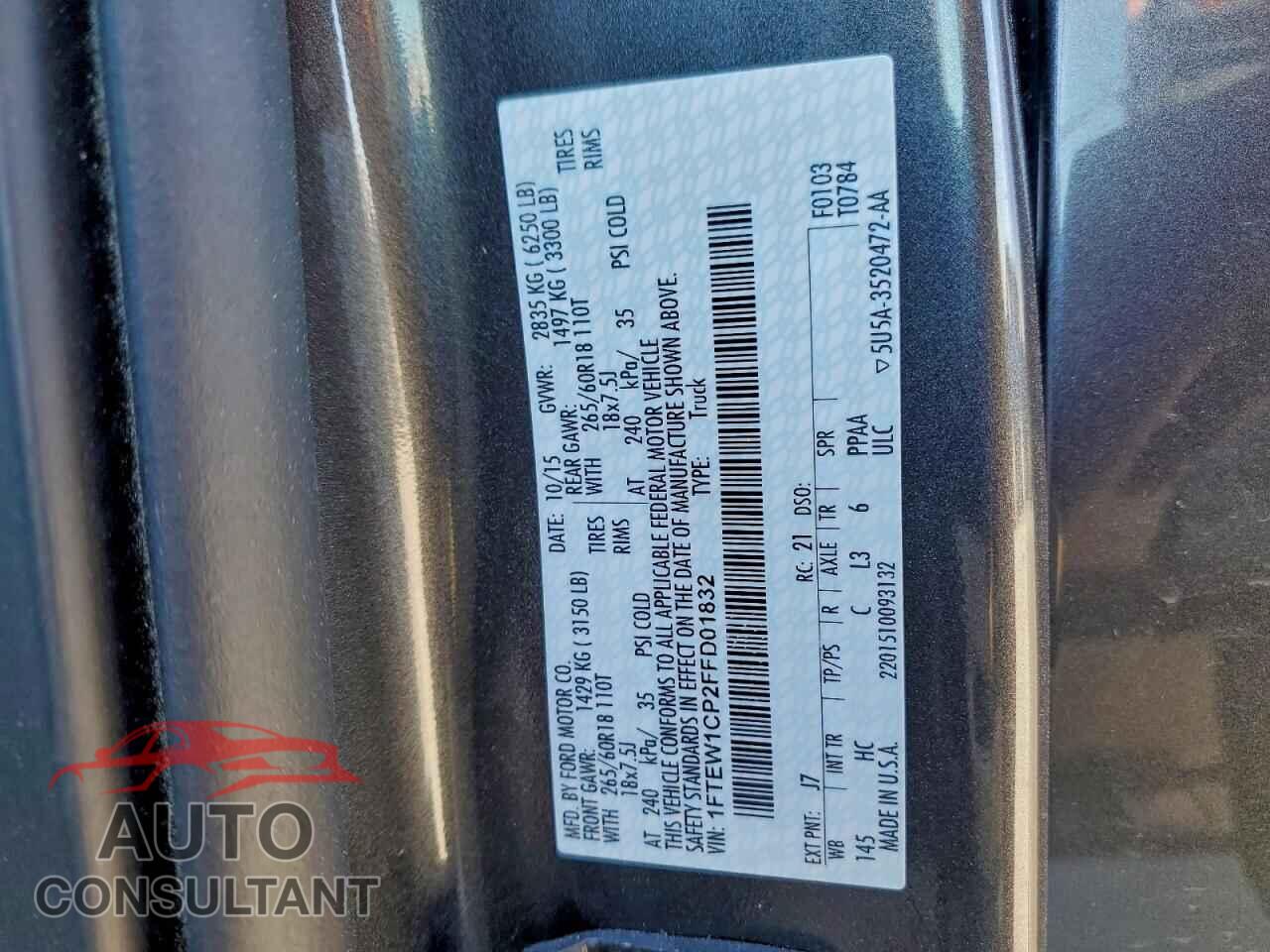 FORD F-150 2015 - 1FTEW1CP2FFD01832