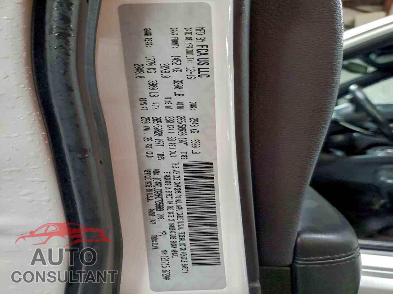 DODGE DURANGO 2017 - 1C4RDJDG0HC725889