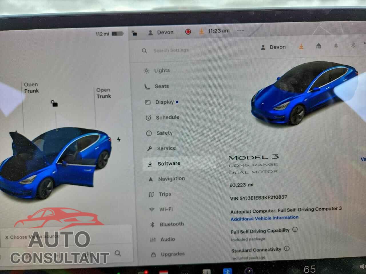 TESLA MODEL 3 2019 - 5YJ3E1EB3KF210837