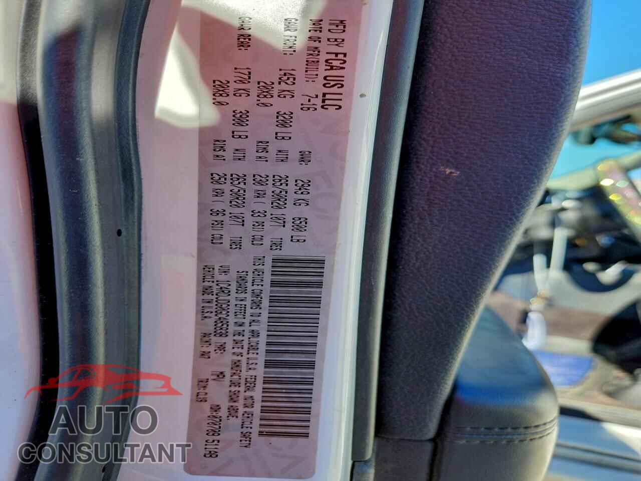 DODGE DURANGO 2016 - 1C4RDJDG0GC485838