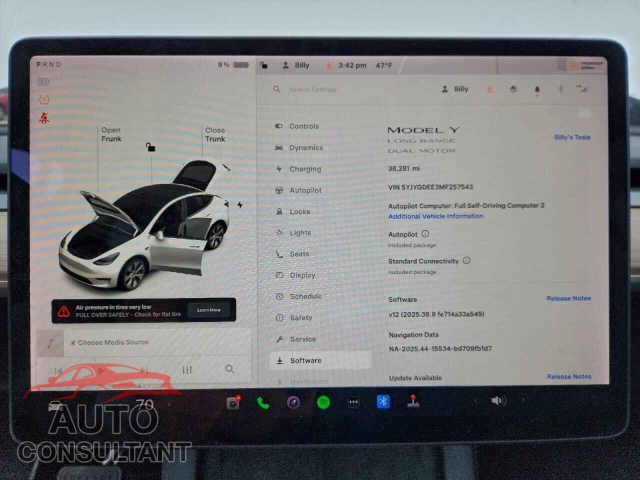 TESLA MODEL Y 2021 - 5YJYGDEE3MF257543