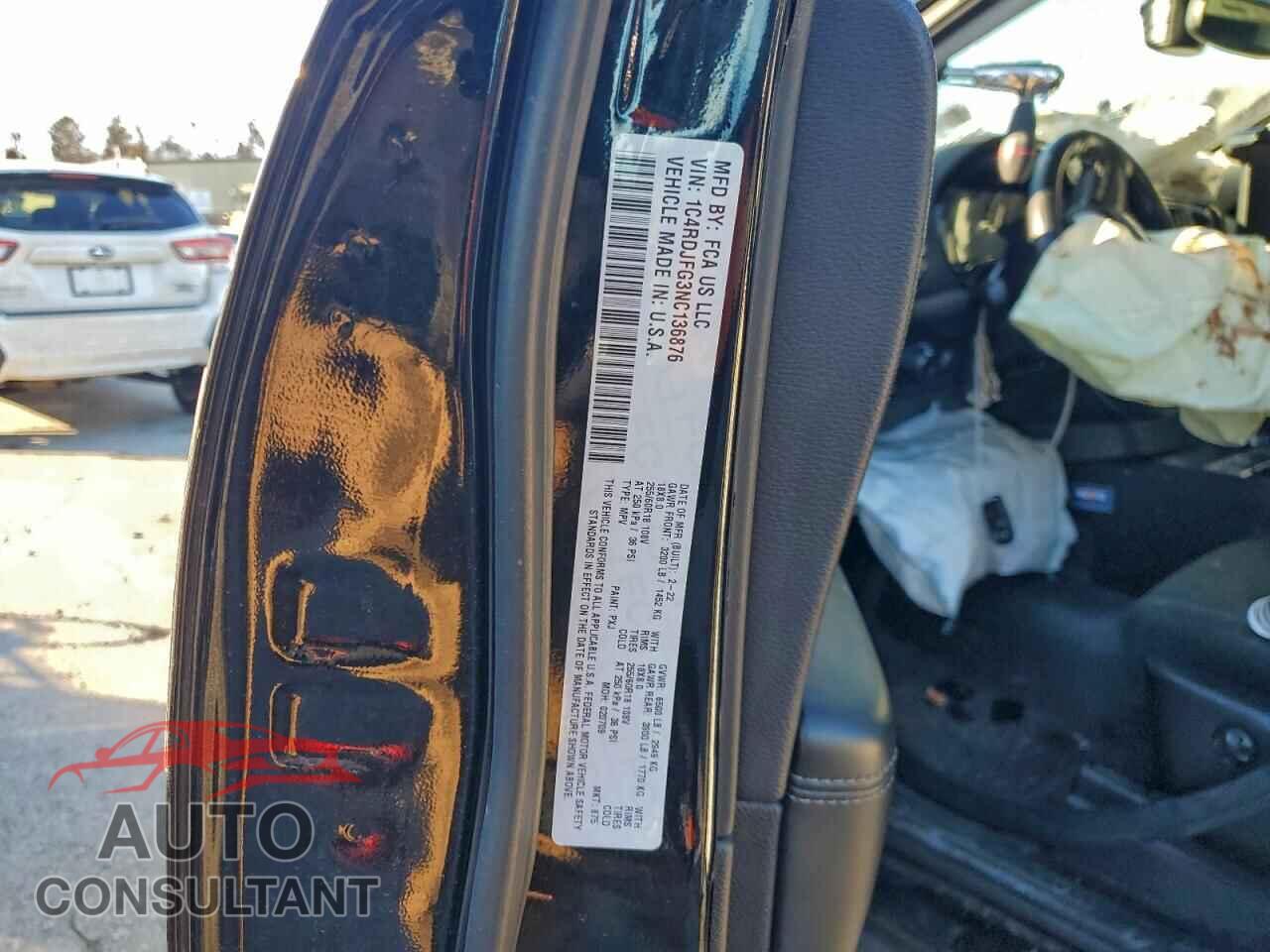 DODGE DURANGO 2022 - 1C4RDJFG3NC136876