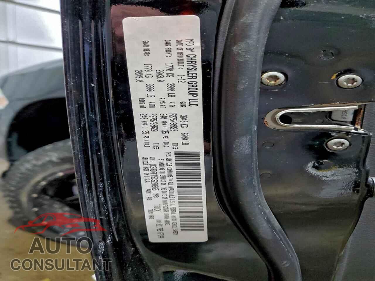DODGE RAM 1500 2012 - 1C6RD7FT5CS208865