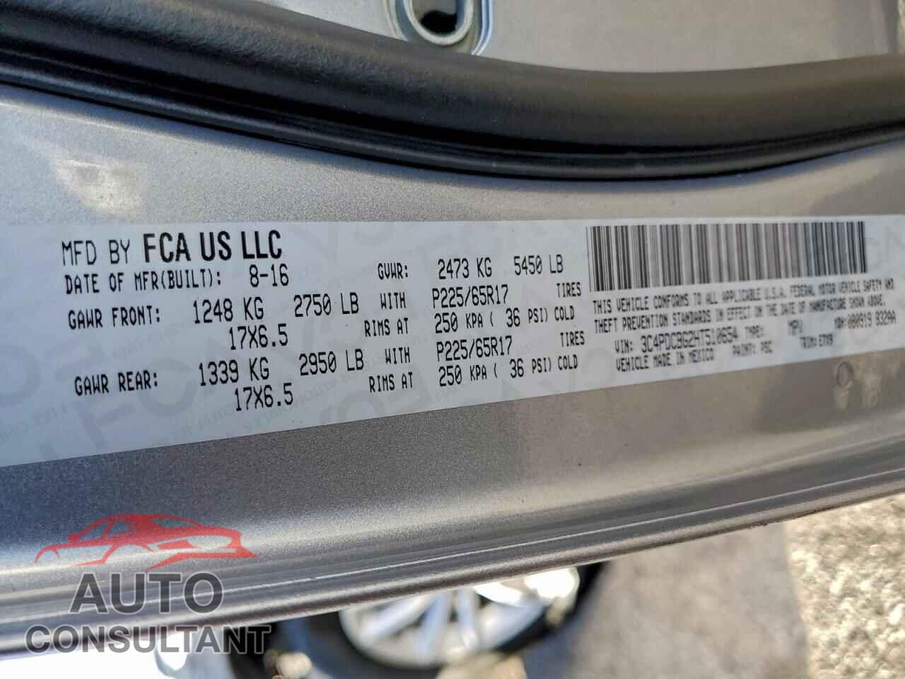 DODGE JOURNEY 2017 - 3C4PDCBG2HT510654