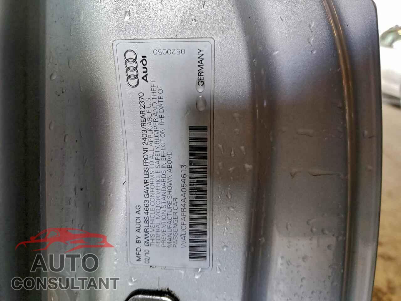 AUDI A5 2010 - WAUCFAFR4AA054613