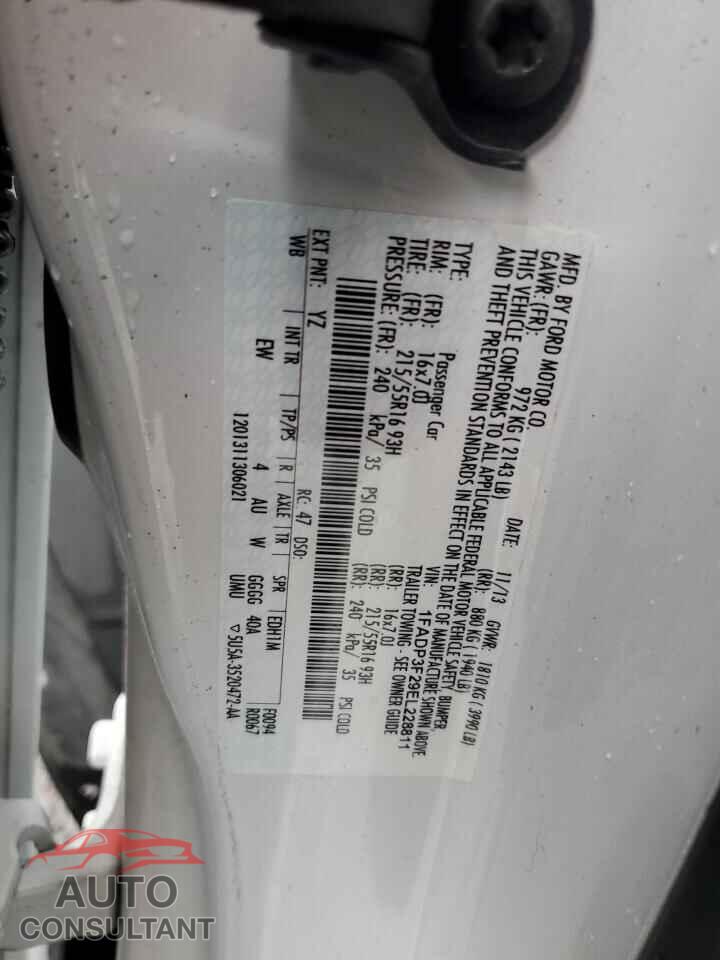 FORD FOCUS 2014 - 1FADP3F29EL228811
