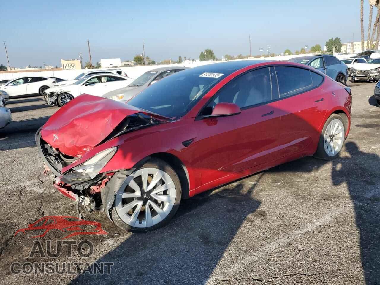 TESLA MODEL 3 2022 - 5YJ3E1EB7NF296934