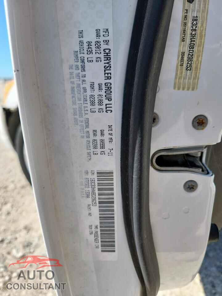DODGE CALIBER 2011 - 1B3CB3HA0BD296253