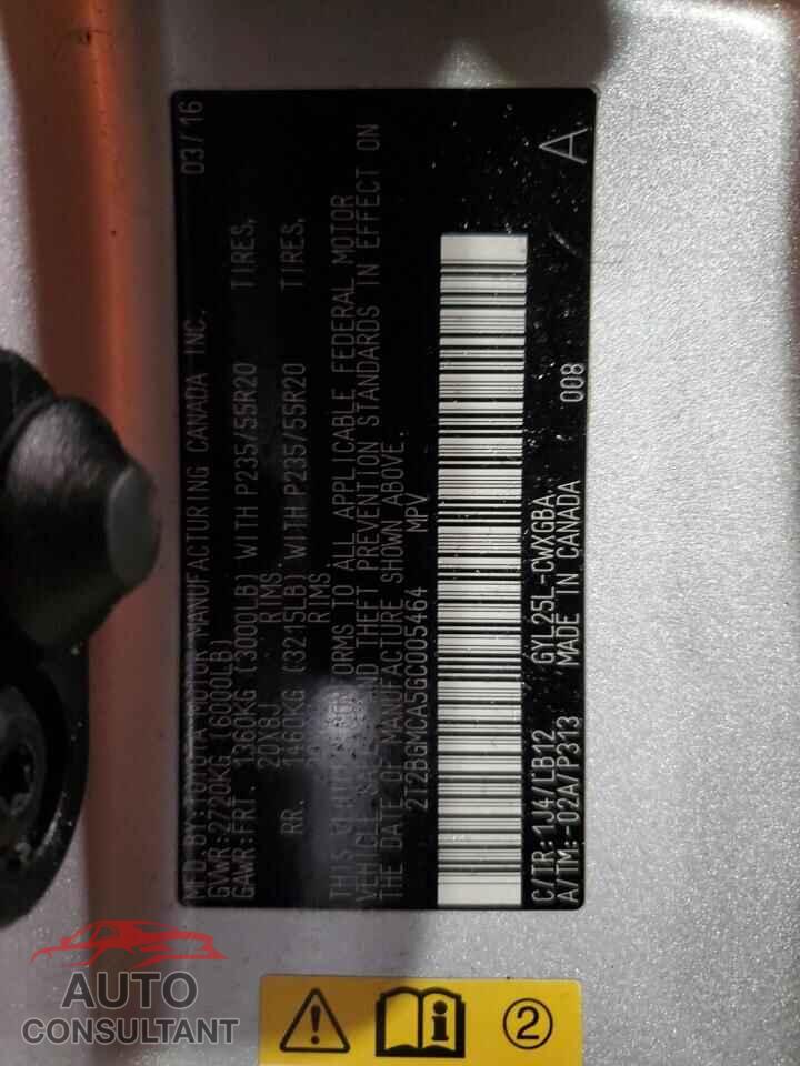 LEXUS RX450 2016 - 2T2BGMCA5GC005464