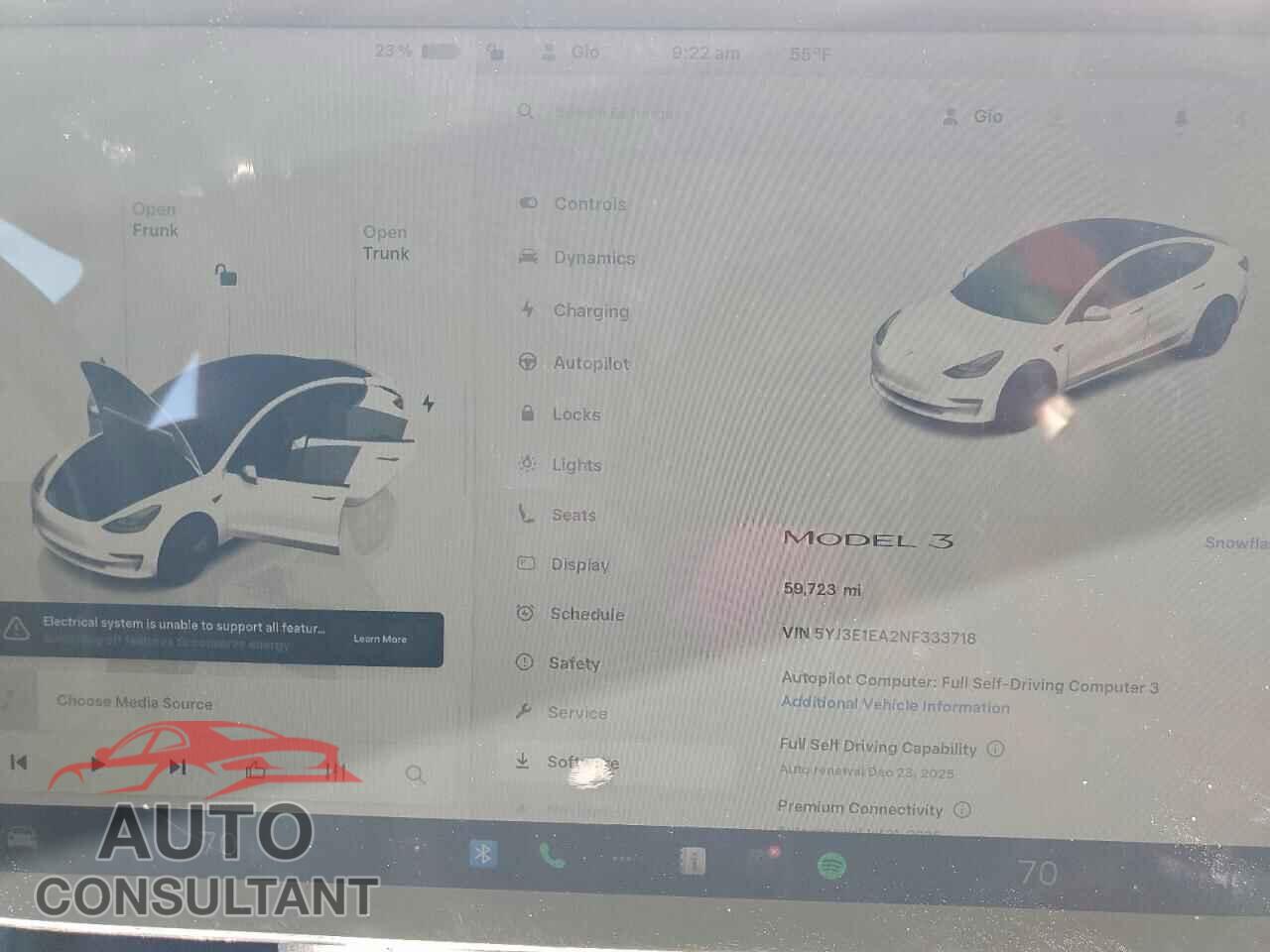 TESLA MODEL 3 2022 - 5YJ3E1EA2NF333718