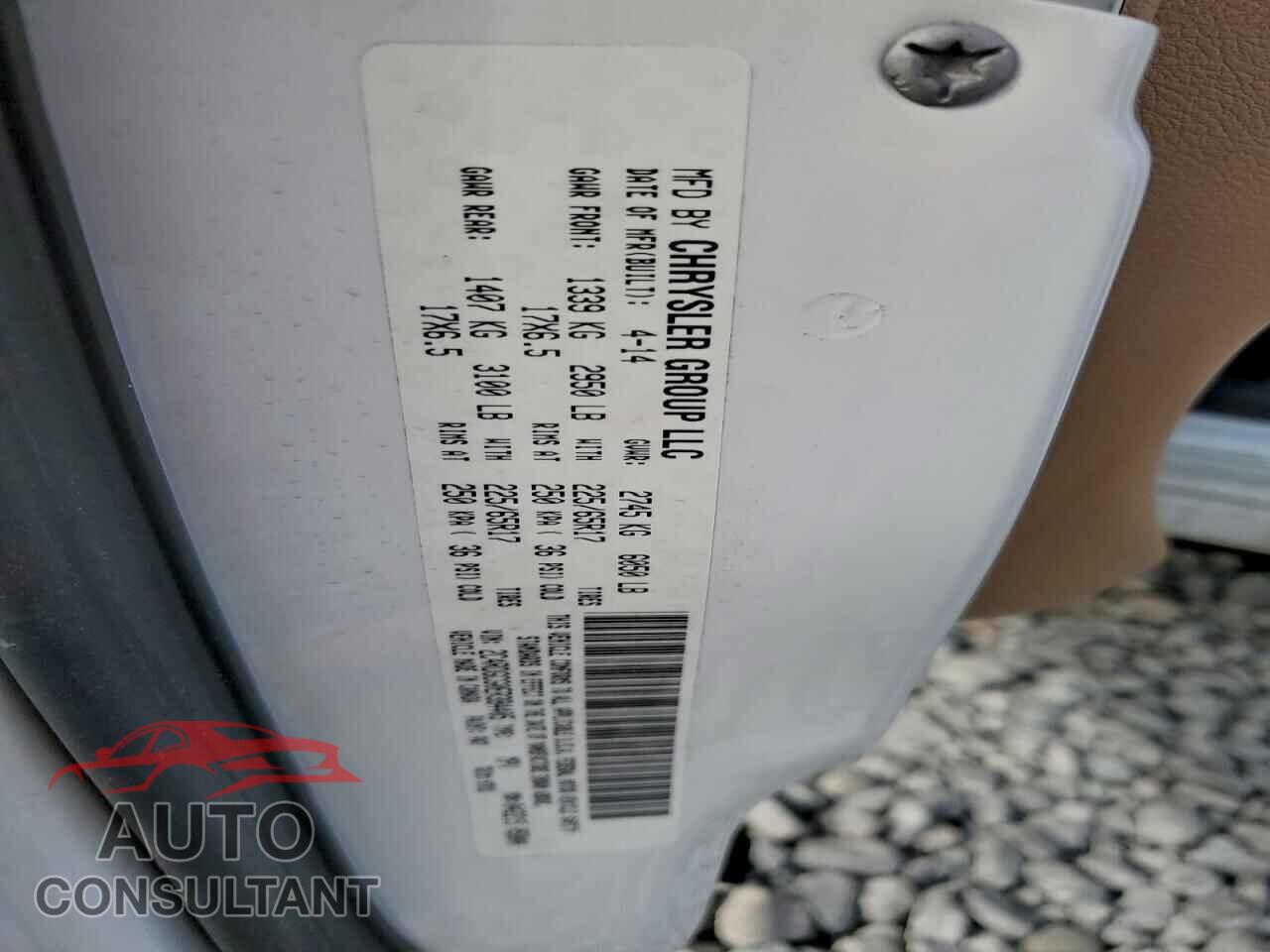 DODGE CARAVAN 2014 - 2C4RDGCG0ER384405