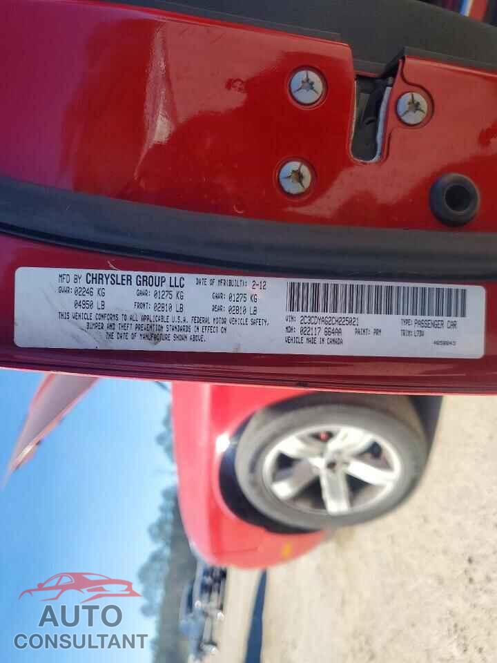 DODGE CHALLENGER 2012 - 2C3CDYAG2CH225021