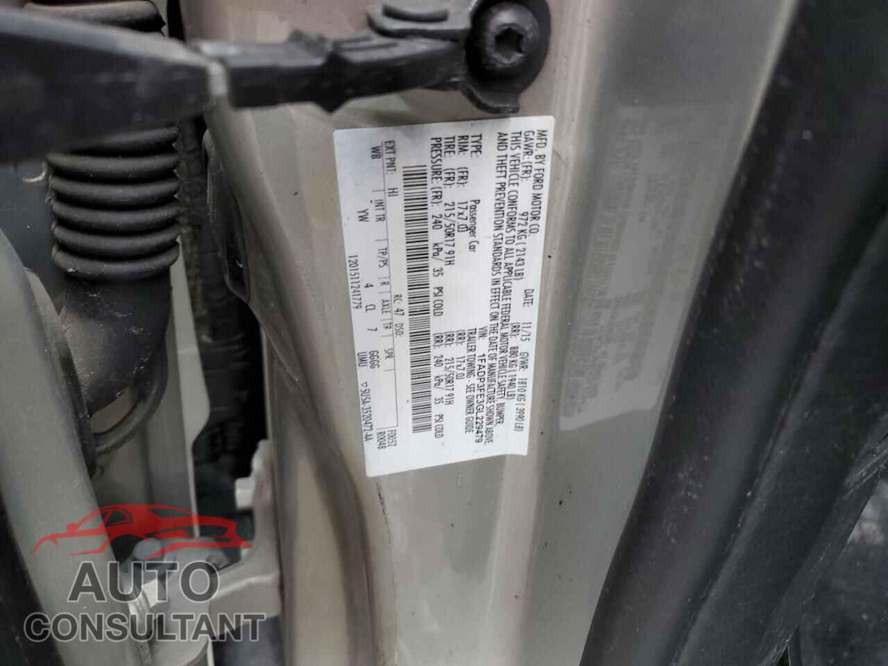 FORD FOCUS 2016 - 1FADP3FE3GL229479
