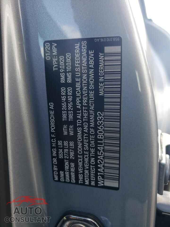PORSCHE MACAN 2020 - WP1AA2A54LLB06332