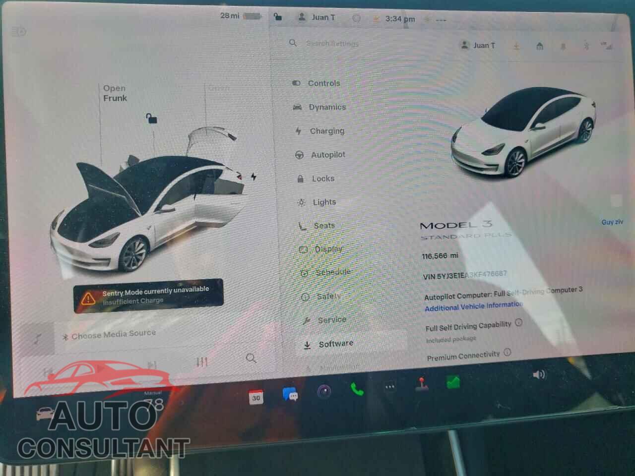 TESLA MODEL 3 2019 - 5YJ3E1EA3KF476687