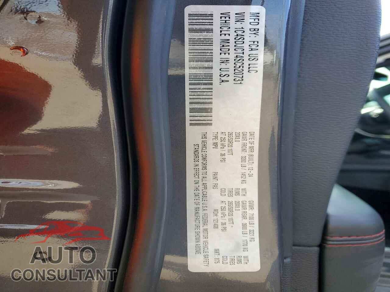 DODGE DURANGO 2025 - 1C4SDJCT4SC520731