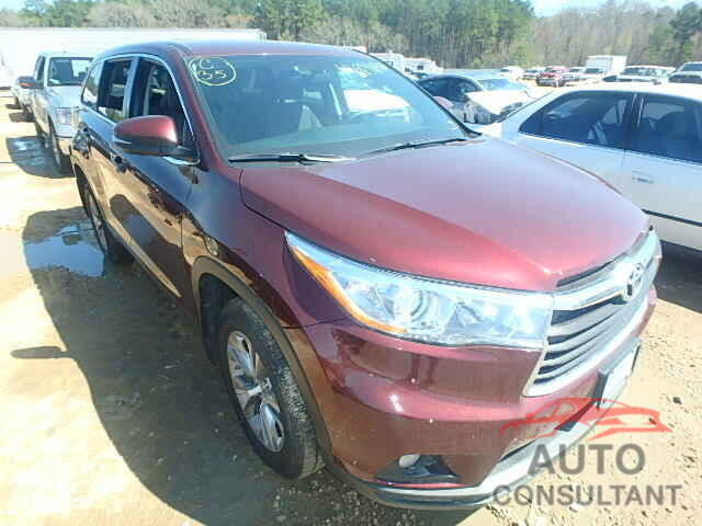 TOYOTA HIGHLANDER 2015 - 5TDBKRFHXFS158212