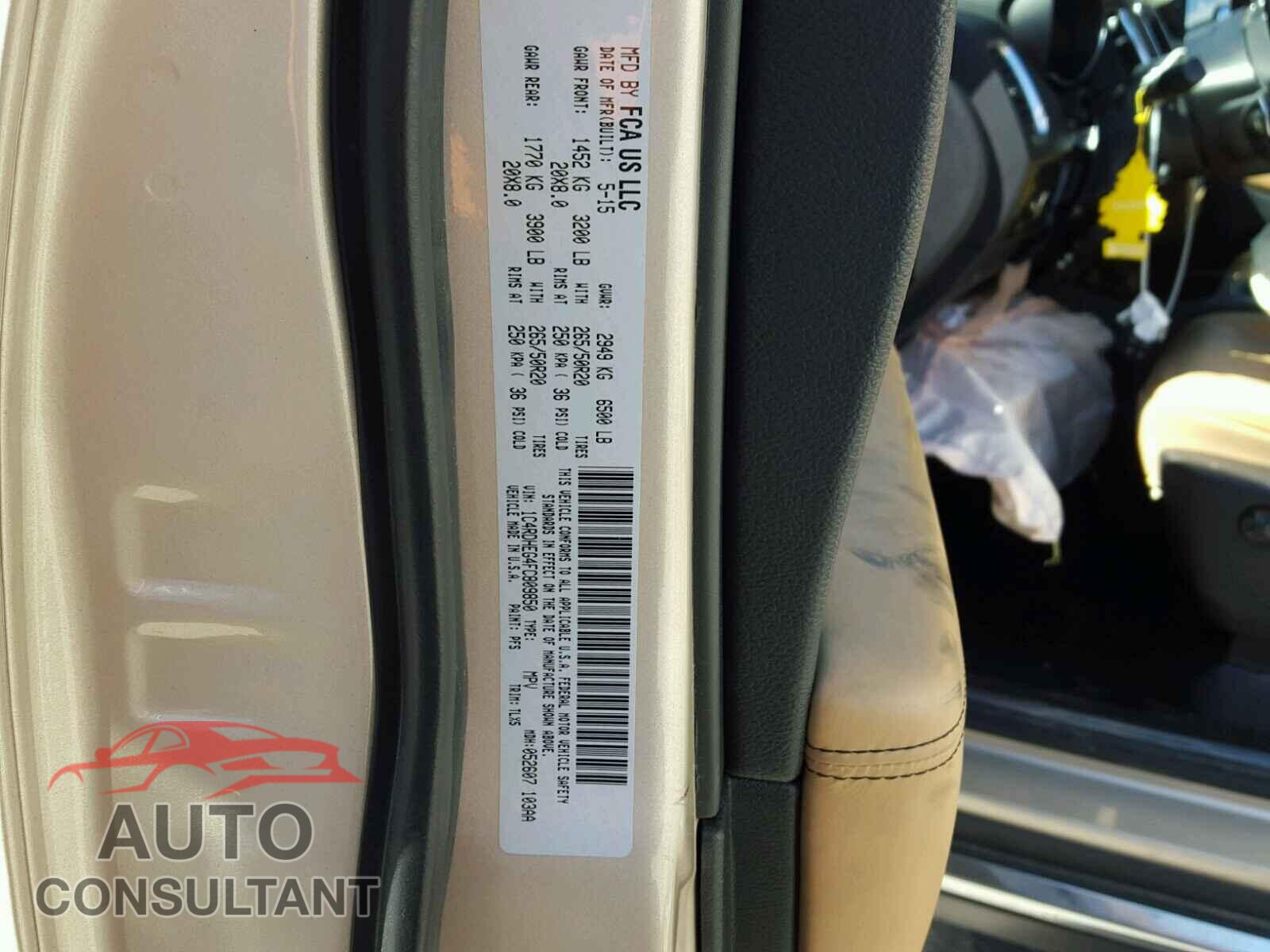DODGE DURANGO 2015 - 1C4RDHEG4FC809850