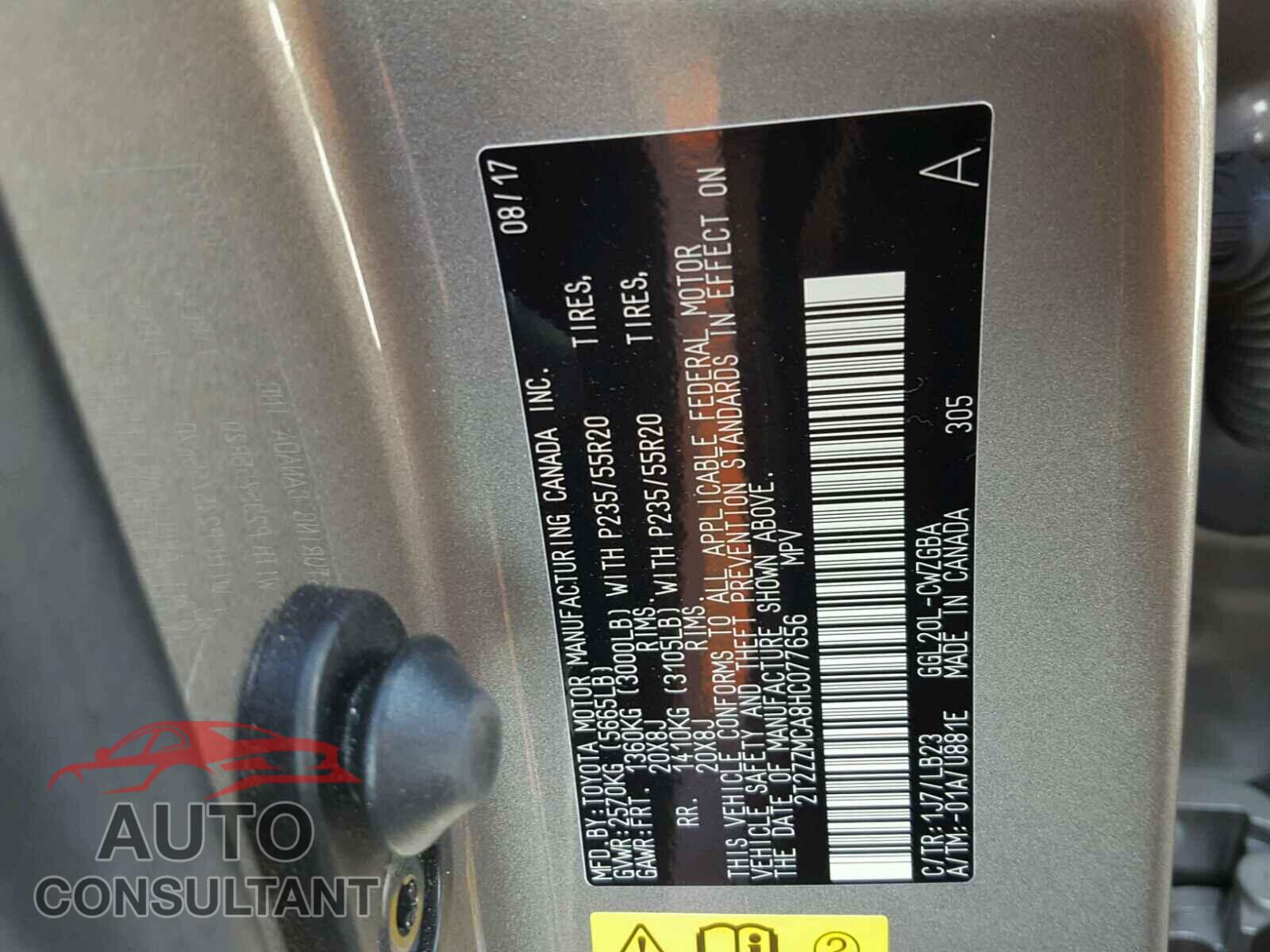 LEXUS RX350 2017 - 2T2ZZMCA8HC077656