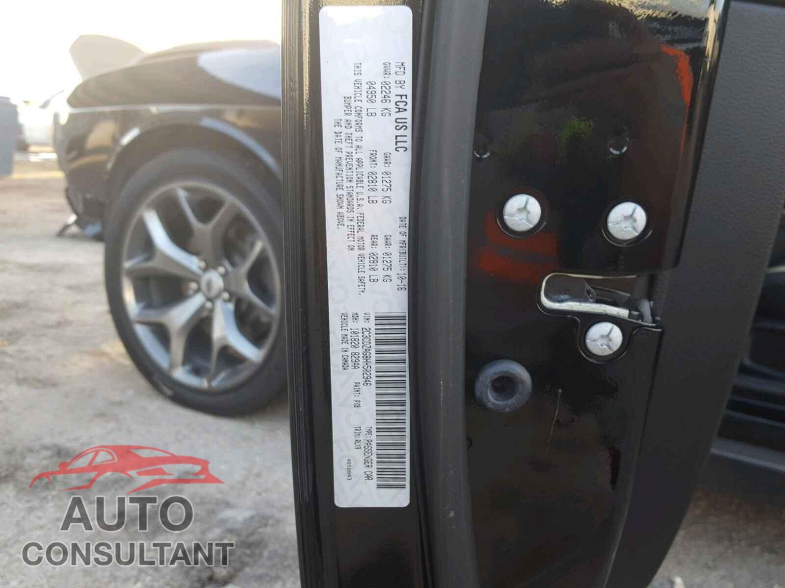 DODGE CHALLENGER 2017 - 2C3CDZAG8HH502946