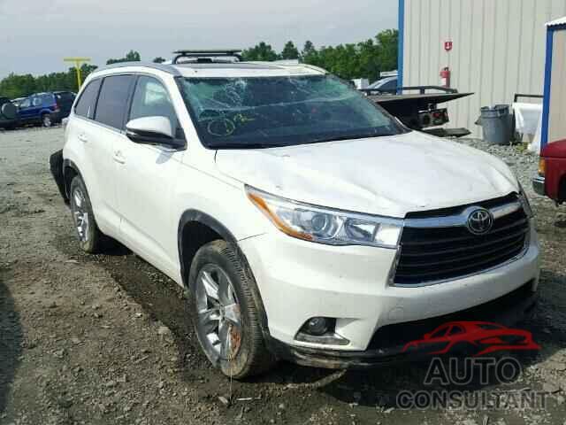 TOYOTA HIGHLANDER 2016 - 5TDYKRFH4GS168679