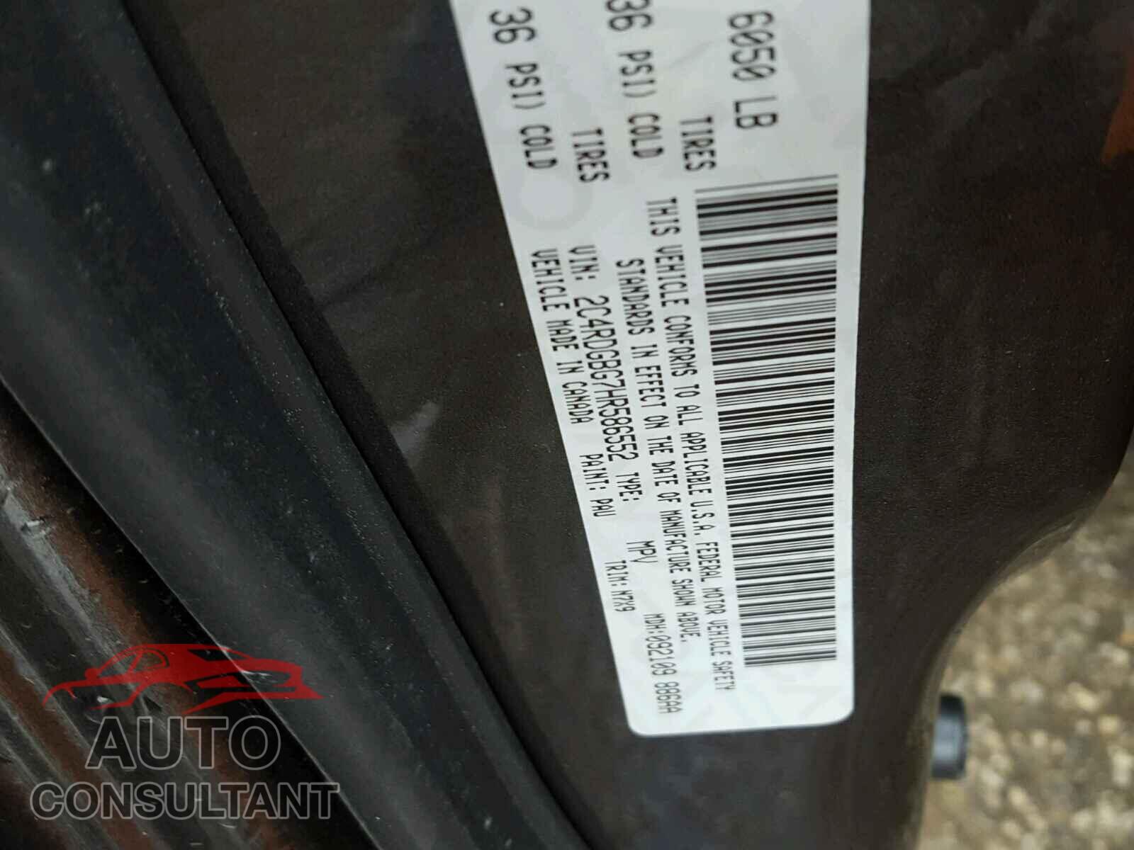 DODGE CARAVAN 2017 - 2C4RDGBG7HR586552