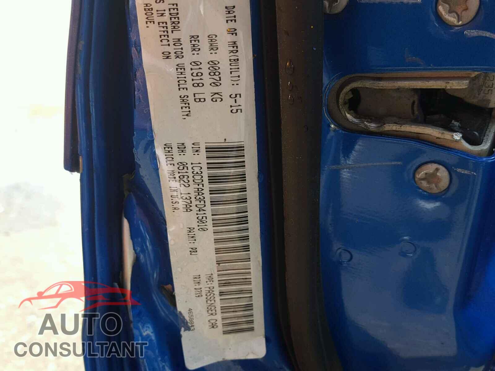 DODGE DART 2015 - 1C3CDFAA3FD415010
