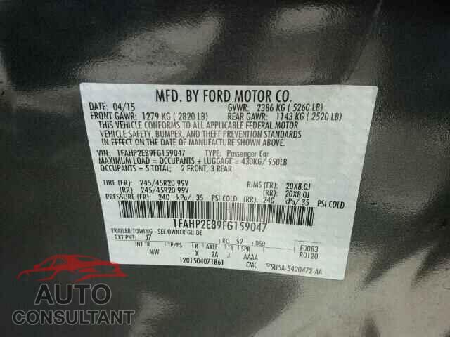 FORD TAURUS 2015 - 1FAHP2E89FG159047