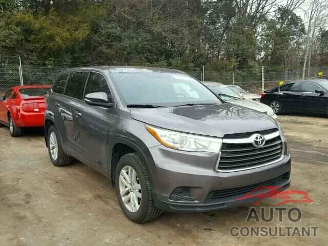 TOYOTA HIGHLANDER 2015 - 5TDBKRFH9FS194084