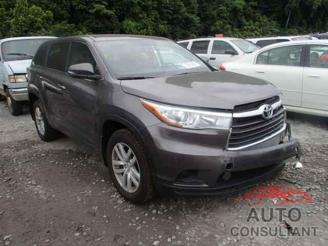TOYOTA HIGHLANDER 2015 - 5TDBKRFH8FS147872