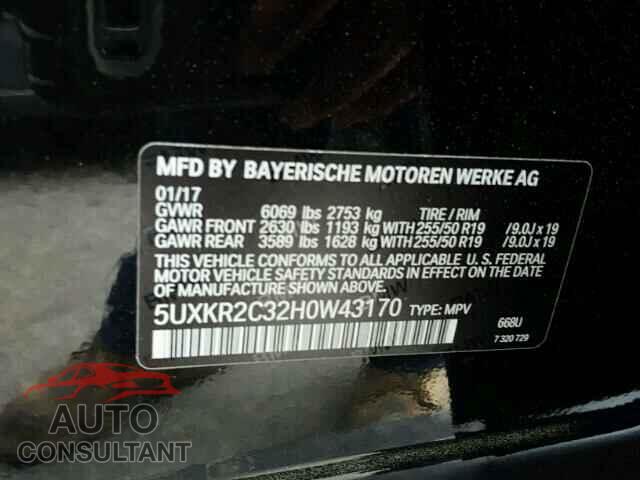 BMW X5 2017 - 5UXKR2C32H0W43170