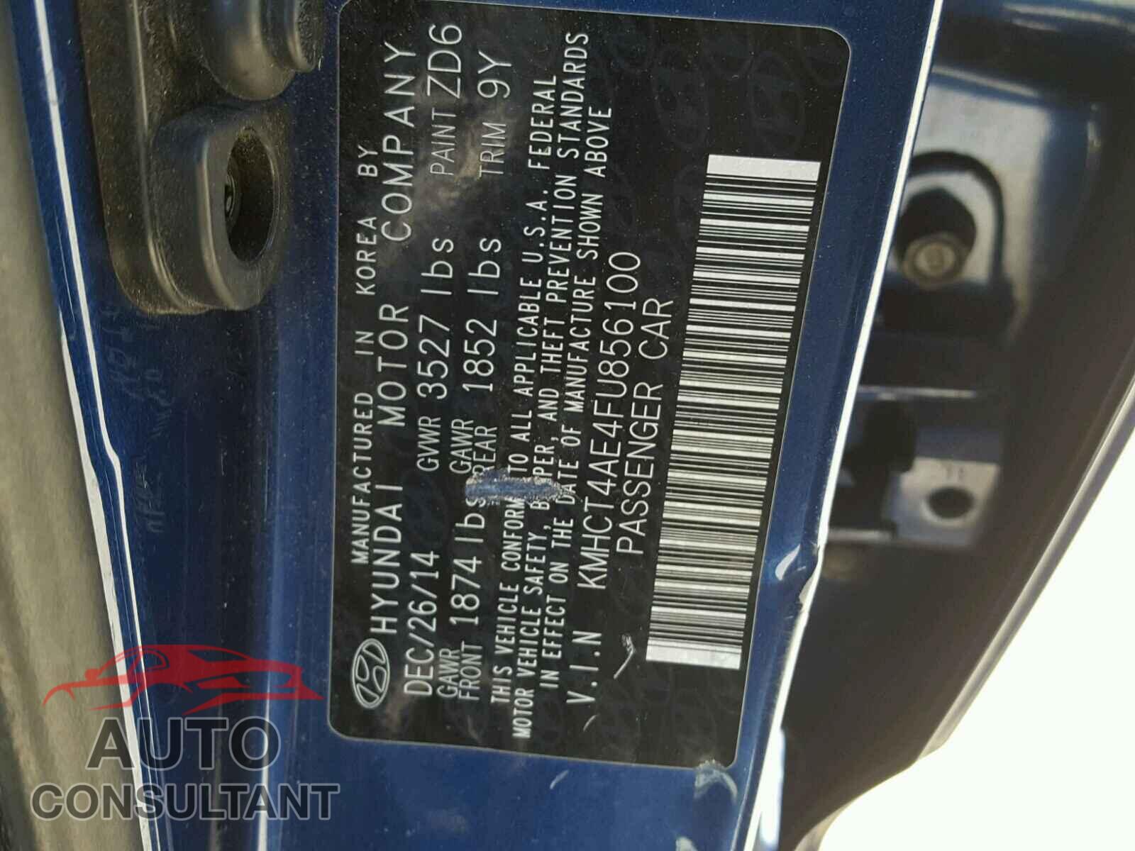 HYUNDAI ACCENT 2015 - KMHCT4AE4FU856100