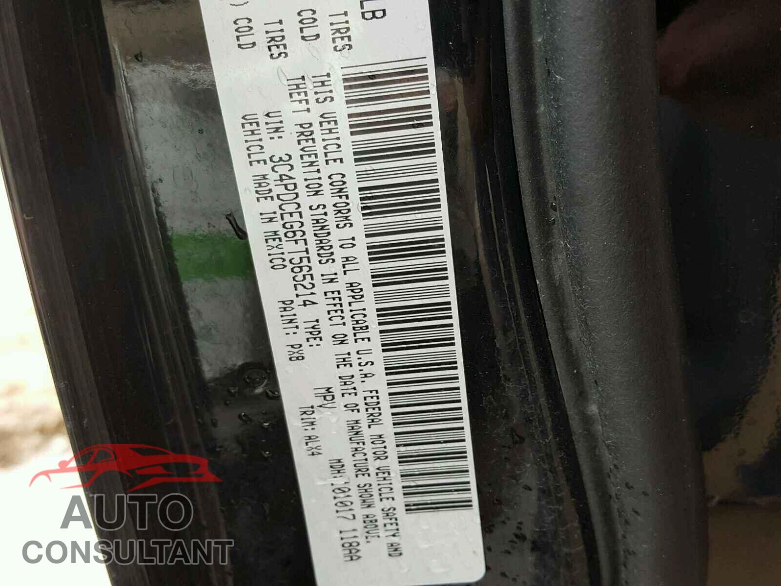 DODGE JOURNEY 2015 - 3C4PDCEG6FT565214