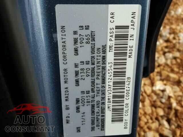 MAZDA 3 2015 - JM1BM1V3XF1245543
