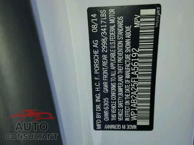 PORSCHE CAYENNE 2015 - WP1AB2A25FLA56192