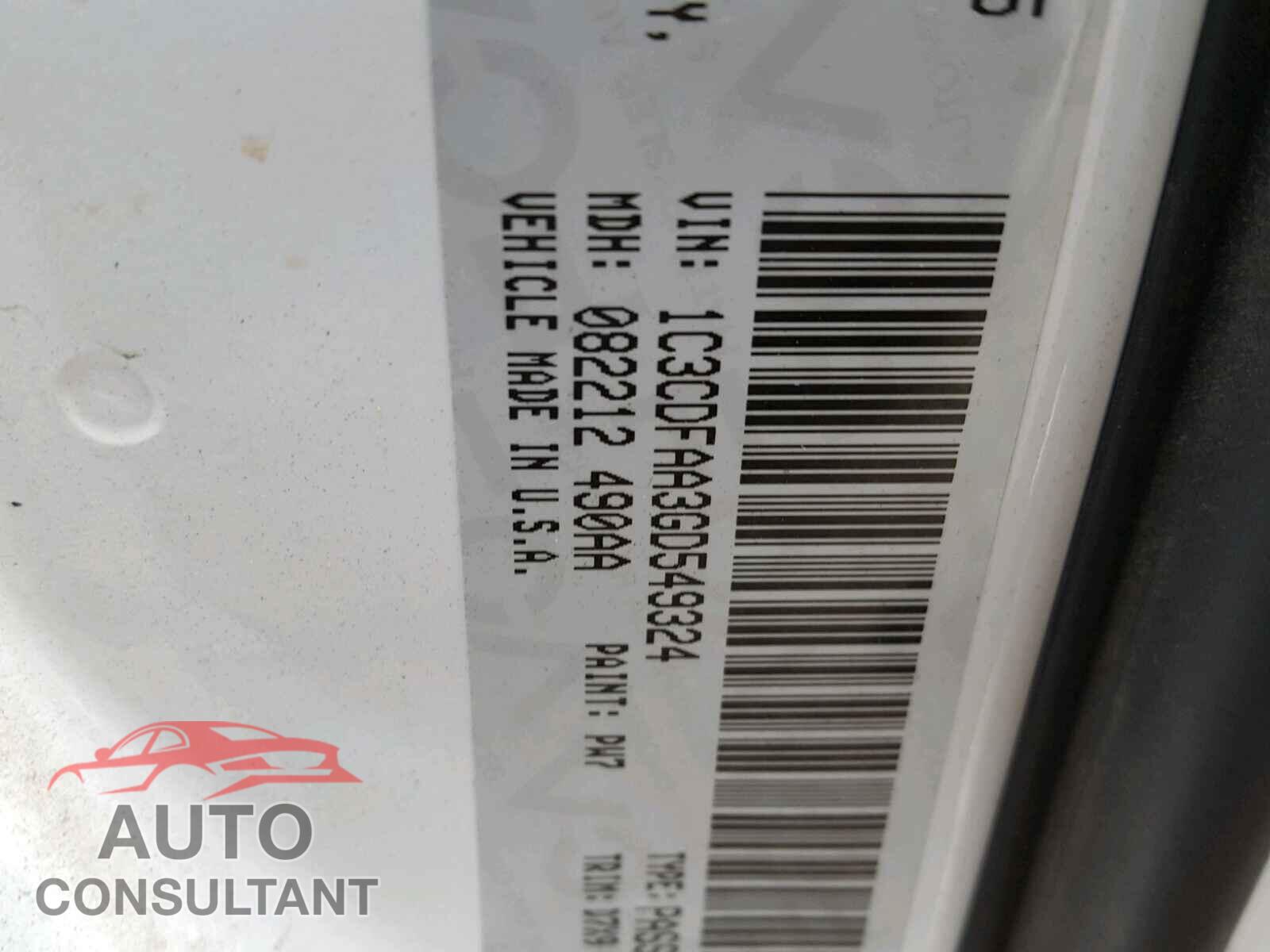 DODGE DART 2016 - 1C3CDFAA3GD549324