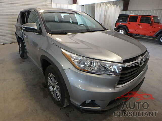 TOYOTA HIGHLANDER 2015 - 5TDZKRFH2FS071967