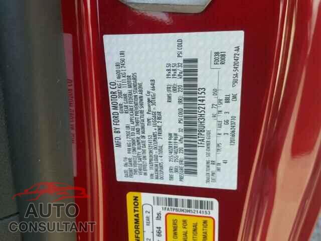 FORD MUSTANG 2017 - 1FATP8UH3H5214153
