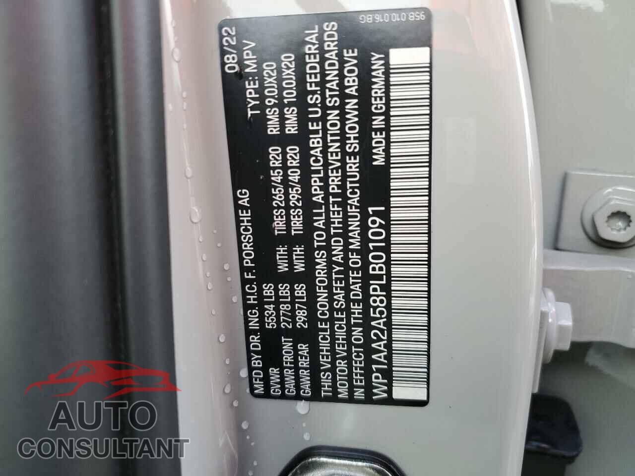 PORSCHE MACAN BASE 2023 - WP1AA2A58PLB01091