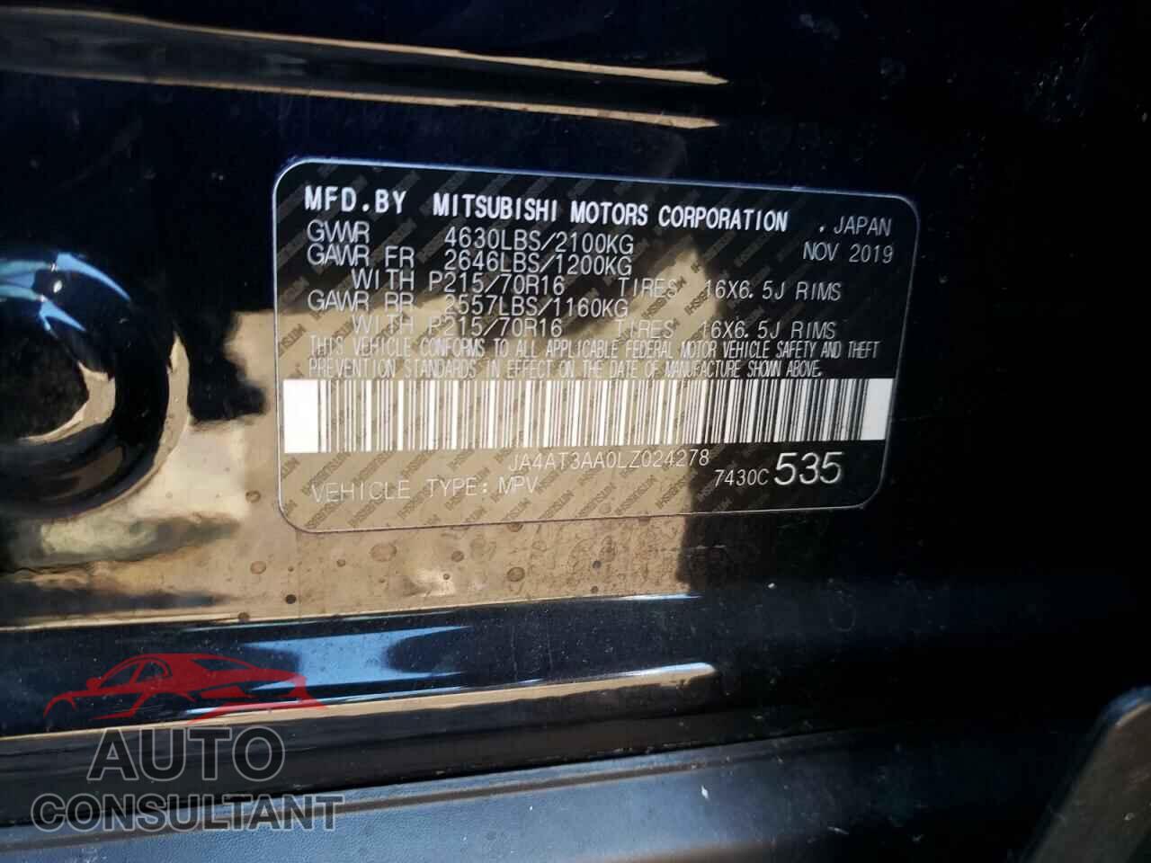 MITSUBISHI ECLIPSE 2020 - JA4AT3AA0LZ024278