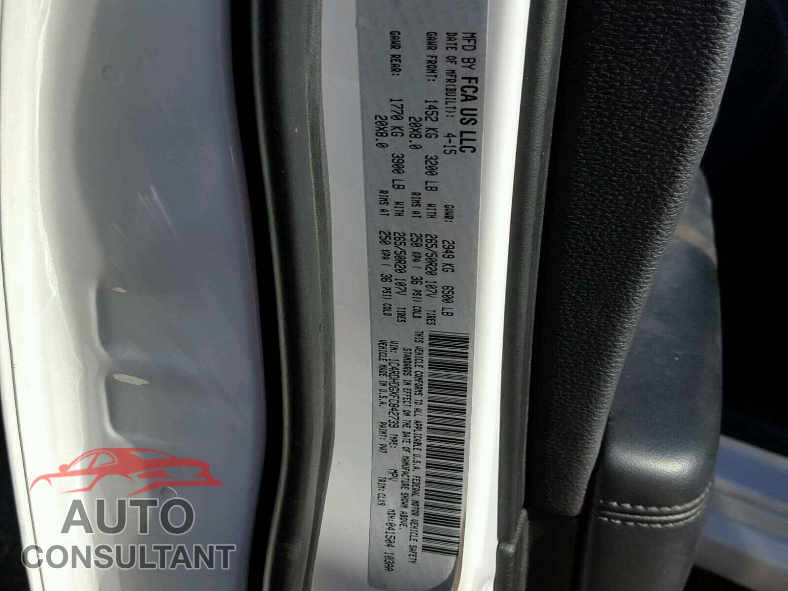 DODGE DURANGO 2015 - 1C4RDHDGXFC842739
