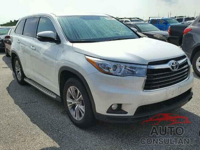 TOYOTA HIGHLANDER 2016 - 5TDBKRFH7GS293617