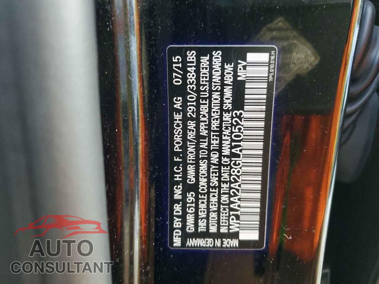 PORSCHE CAYENNE 2016 - WP1AA2A28GLA10523