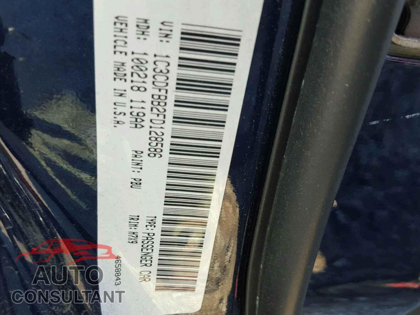 DODGE DART 2015 - 1C3CDFBB2FD128586