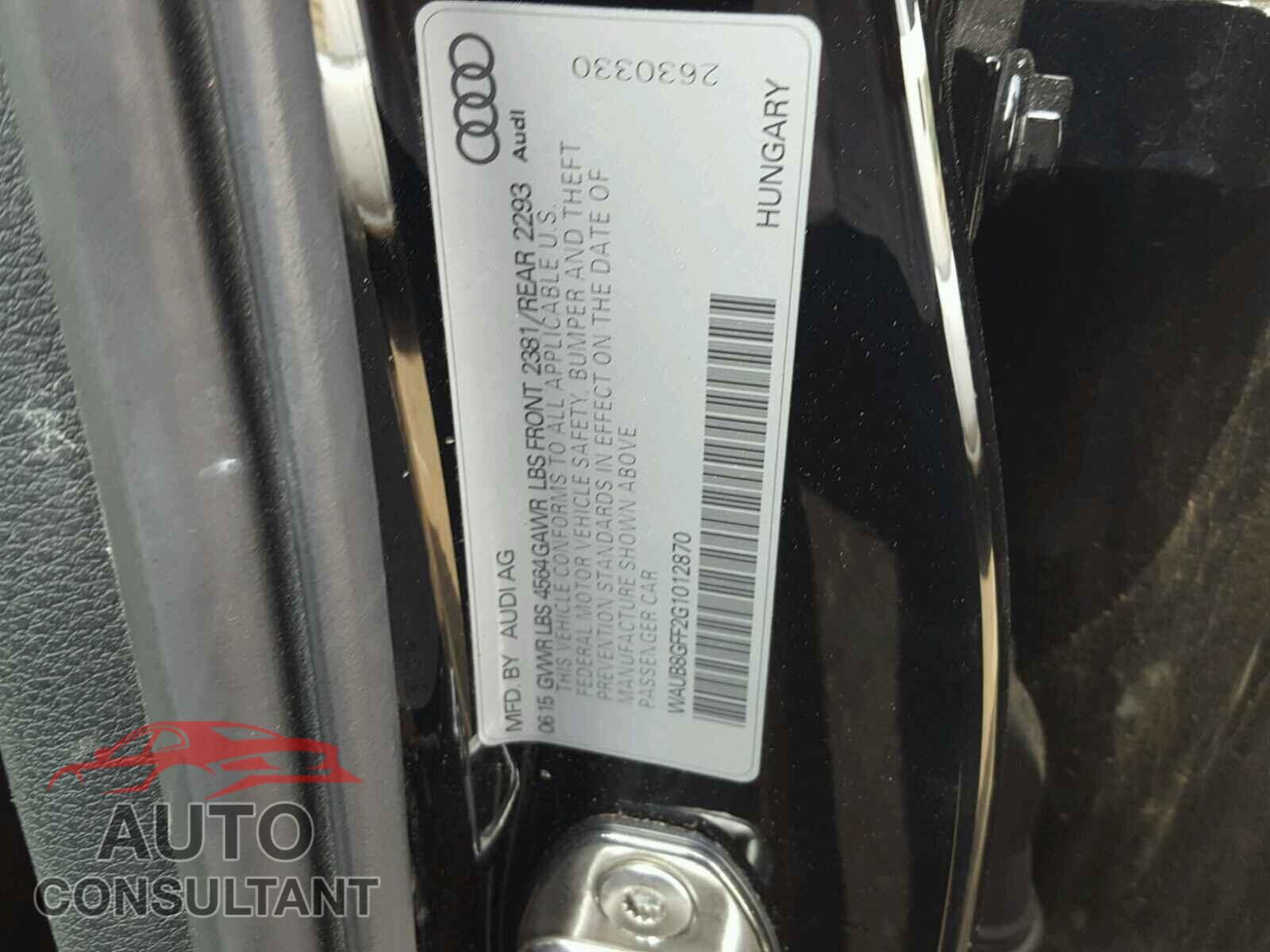 AUDI A3 2016 - WAUB8GFF2G1012870